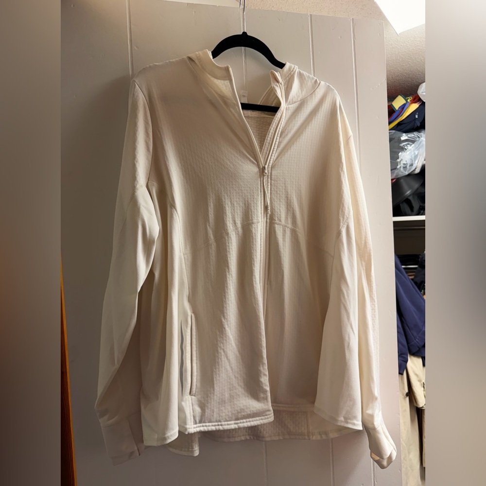 Fabletics Cream Zip Pullover